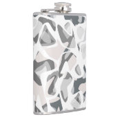 Licht grijze vlekken Abstract gevlekt patroon Heupfles (Rechts)