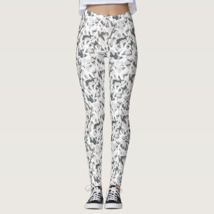 Licht grijze vlekken Abstract gevlekt patroon Leggings
