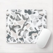 Licht grijze vlekken Abstract gevlekt patroon Muismat (Met muis)