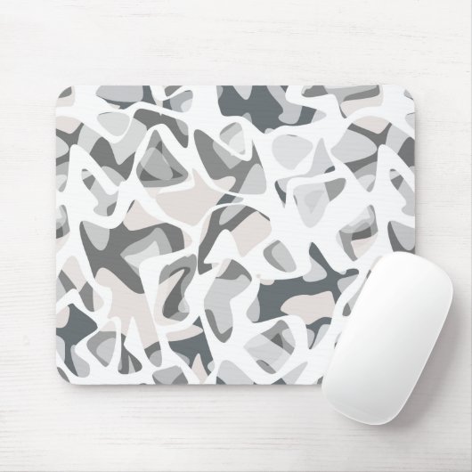 Licht grijze vlekken Abstract gevlekt patroon Muismat (Met muis)