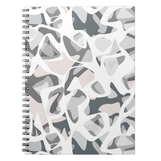 Licht grijze vlekken Abstract gevlekt patroon Notitieboek (Voorkant)