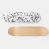 Licht grijze vlekken Abstract gevlekt patroon Persoonlijk Skateboard (Horizontaal)