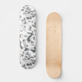 Licht grijze vlekken Abstract gevlekt patroon Persoonlijk Skateboard (Voorkant)