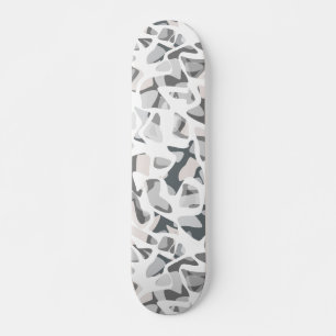 Licht grijze vlekken Abstract gevlekt patroon Persoonlijk Skateboard