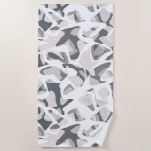 Licht grijze vlekken Abstract gevlekt patroon Strandlaken (Voorkant)