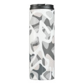 Licht grijze vlekken Abstract gevlekt patroon Thermosbeker (Achterkant)