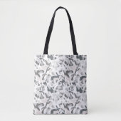 Licht grijze vlekken Abstract gevlekt patroon Tote Bag (Voorkant)