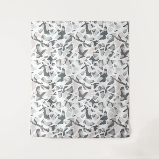 Licht grijze vlekken Abstract gevlekt patroon Wandkleed (Voorkant)