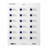 Licht grijze witte strepen, marineblauw label mono (Full Sheet)