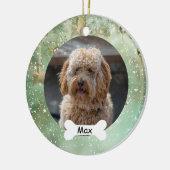 Licht Groen Aangepaste Huisdier Puppy Dog Foto Keramisch Ornament (Links)