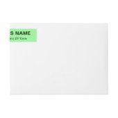 Licht Groen Adres Bedrijfs van de Terugkeer (Voorkant)