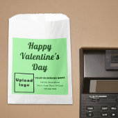 Licht groen bedrijfsmerk; Valentijn; document zak Bedankzakje