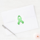 Licht groen bewustzijnslint rond Sticker (Envelop)