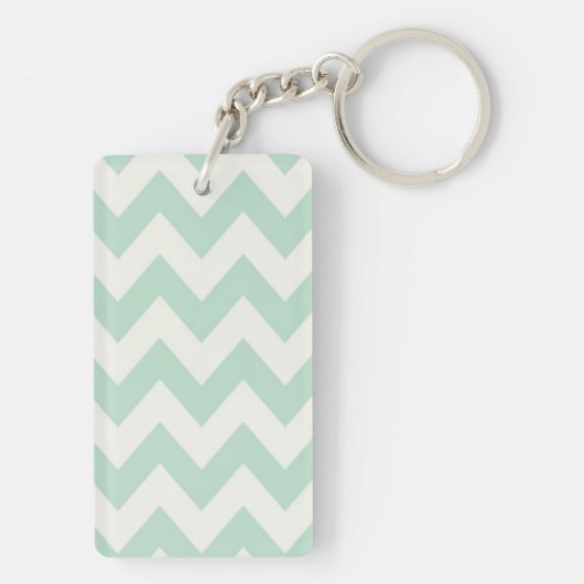 Licht groen Chevron AcrylSleutelhanger Sleutelhanger (achterkant)