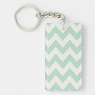 Licht groen Chevron AcrylSleutelhanger Sleutelhanger