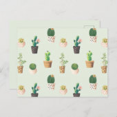 Licht groen Cute Cactus Cacti Pattern Briefkaart (Voorkant / Achterkant)