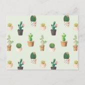 Licht groen Cute Cactus Cacti Pattern Briefkaart (Voorkant)