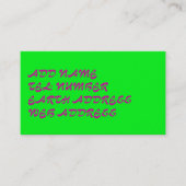 Licht groen effen visitekaartje (Voorkant)