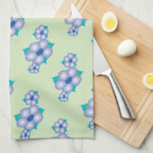 Licht groen en blauw theedoek (Quarter Fold)