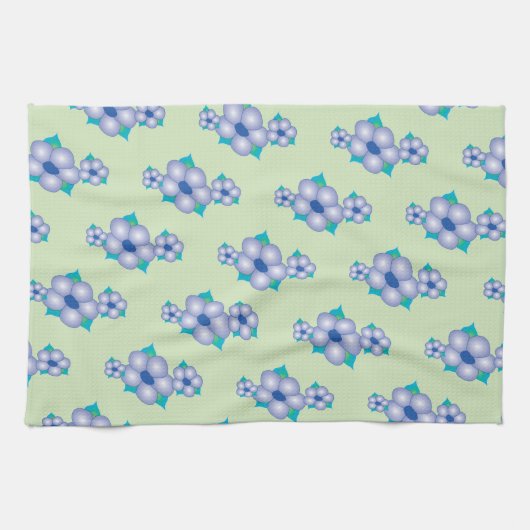 Licht groen en blauw theedoek (Horizontaal)
