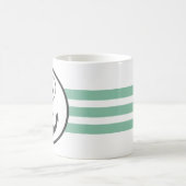 Licht groen en blauw zeeanker koffiemok (Center)