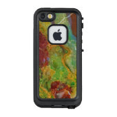 Licht groen en bruin Marmer Design 5 LifeProof iPhone Hoesje (Achterkant)