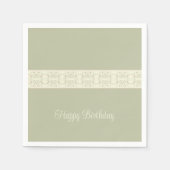 Licht groen en roteerroze servet (Voorkant)