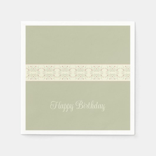 Licht groen en roteerroze servet (Voorkant)