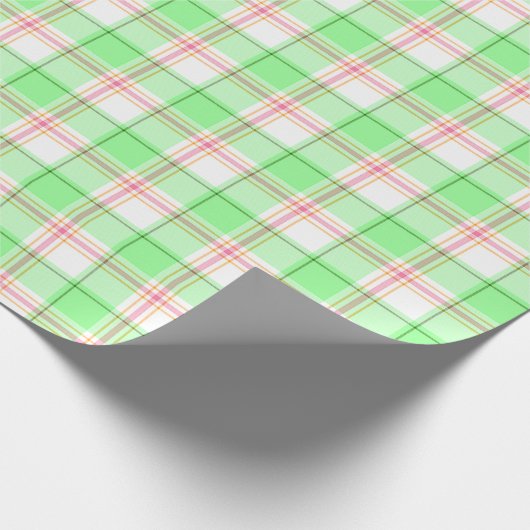 Licht groen en roze, gelukkig sneller cadeaupapier (Hoek)