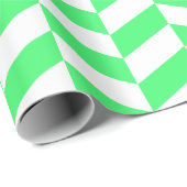 Licht groen en wit Extra Groot Herringbone Cadeaupapier (Rol Hoek)