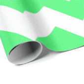 Licht groen en wit Extra Grote Chevron Cadeaupapier (Rol Hoek)