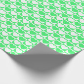 Licht groen en wit, gecheckt met hart cadeaupapier (Hoek)