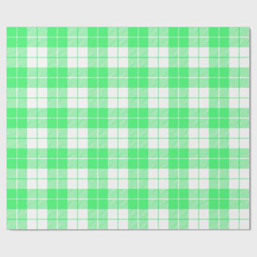 Licht groen en wit patroon |Groot | Cadeaupapier (Vlak)