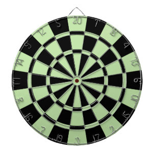 Licht groen en zwart dartbord