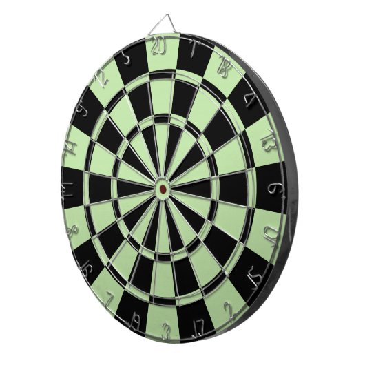 Licht groen en zwart dartbord (Voorkant Rechts)