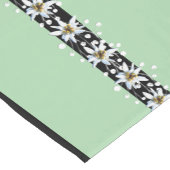 Licht groen en zwart met Edelweiss Korte Tafelloper (Hoek)