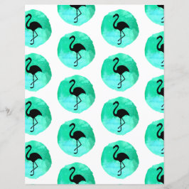 Licht groen Flamingo patroon plakboek papier