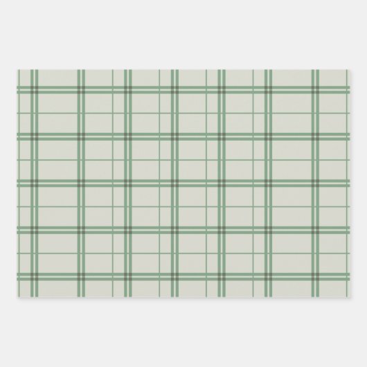 Licht groen geplakt patroon Afdrukken Tartan Inpakpapier Vel (Voorkant)