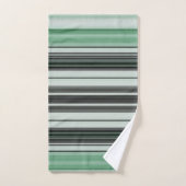 Licht groen grijs Stripe vormgeving Bad Handdoek (Handdoek)