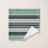 Licht groen grijs Stripe vormgeving Bad Handdoek (Wasdoekje)