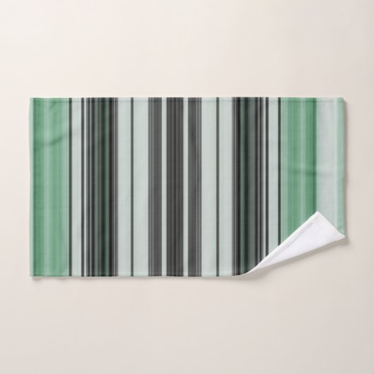 Licht groen grijs Stripe vormgeving Bad Handdoek (Handdoek)
