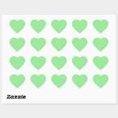 Licht groen hart sticker (Vel)