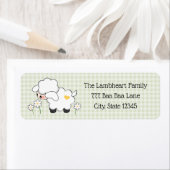 Licht groen lam Baby shower Etiket (Insitu)