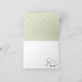 Licht groen lamsvlees Baby shower dank u Bedankkaart (Binnen)