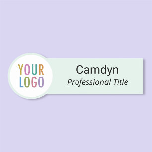 Licht Groen Lange Naam Tag Custom Logo Rond Gevorm