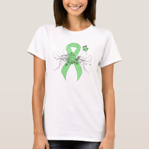 Licht groen lintje met vlinder t-shirt