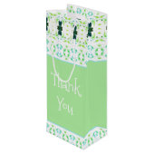 Licht groen met  geblindeerd wijn cadeautas (Achterkant Gekanteld)