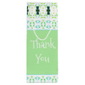 Licht groen met  geblindeerd wijn cadeautas (Achterkant)