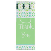 Licht groen met geblindeerd wijn cadeautas (Voorkant)