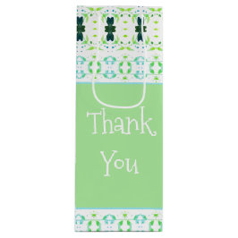 Licht groen met  geblindeerd wijn cadeautas